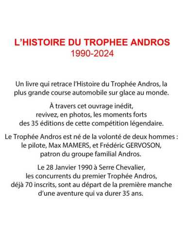L'HISTOIRE DU TROPHÉE ANDROS 1990-2024 (Le livre photos des 35 ans) | 9782959821608 |