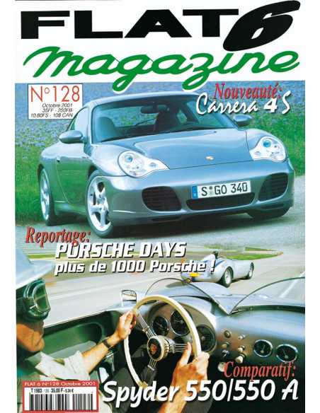 Flat 6 Magazine N°128 - Octobre 2001 Dossier: Porsche 993 Cabriolet 272 ch | Flat6 N°128 |