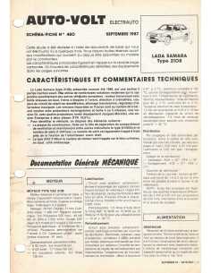 SCHEMA-FICHE AUTO-VOLT LADA SAMARA Type 2108 ° 480 09/1987 | Schema fiche  480 |