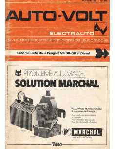 ELECTRONIC AUTO-VOLT PEUGEOT 505 SR-SRG et Diesel N° 542 01/1981 | Schéma Fiche 542 |