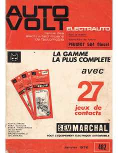 ELECTRONIC AUTO-VOLT PEUGEOT 504 Diesel N° 482 02/1976 | Schéma Fiche 482 |