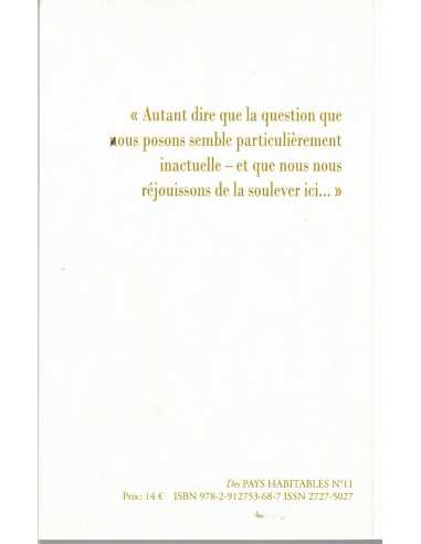 Des PAYS HABITABLES N°11 - Naïveté – Utopie – Exubérance | 9782912753687 |
