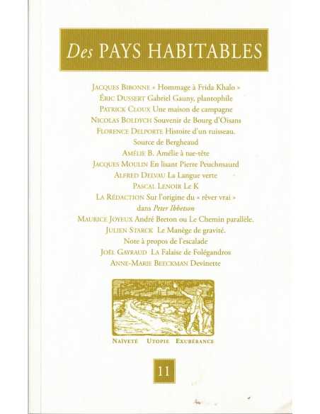 Des PAYS HABITABLES N°11 - Naïveté – Utopie – Exubérance | 9782912753687 |