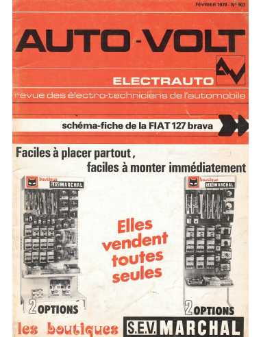 SCHEMA-FICHE AUTO-VOLT FIAT 127 BRAVA N° 507 02/1978 | Schéma Fiche 507 |