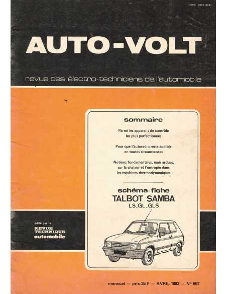 SCHEMA-FICHE AUTO-VOLT TALBOT SAMBA N° 557 04/1982 | Schéma Fiche 557 |