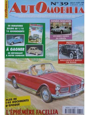 Magazine Automobilia N°39 - Juillet/Aout 1999 | Automobilia N°39 |