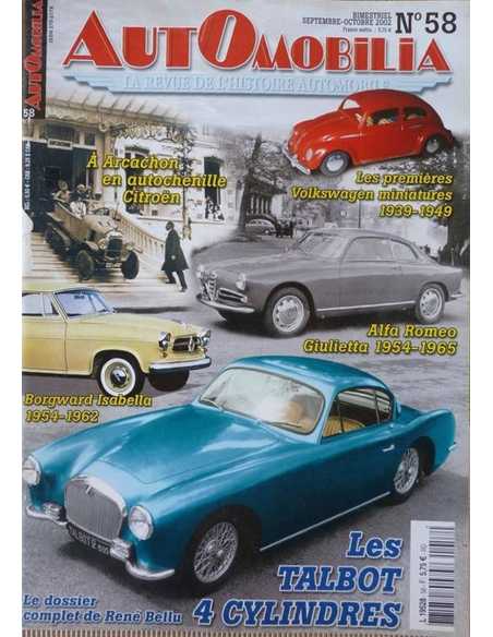 Magazine Automobilia N°58 - Septembre/Octobre 2002 | Automobilia N°58 |