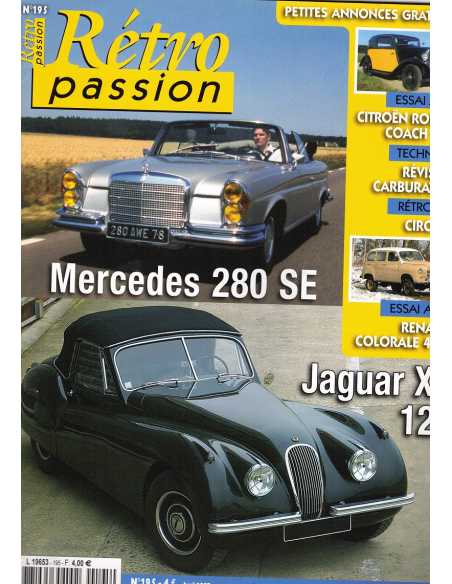 Retro passion N°195 - Dossier Mercedes 280 SE | Retro passion 195 |