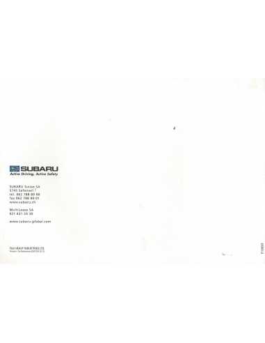 Catalogue SUBARU IMPREZA WRX STI (Français) 2002 | SUB01 |