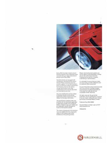 Catalogue VAUXHALL VX220 (Anglais) 2004 | VAUXHALL01 |