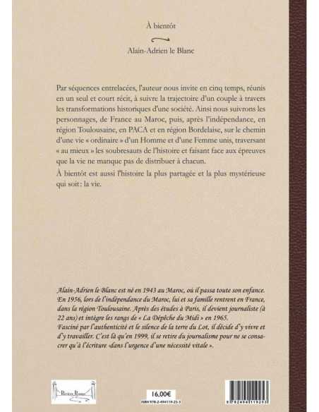 À bientôt la chimie des corps De Alain-Adrien Le Blanc | 9782494119253 |
