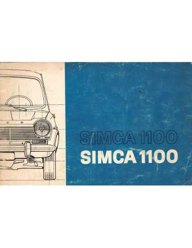 CARNET ENTRETIEN ET UTILISATION SIMCA 1100 | CARNET SIMCA 1100 |