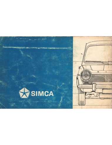 CARNET ENTRETIEN ET UTILISATION SIMCA 1100 | CARNET SIMCA 1100 |