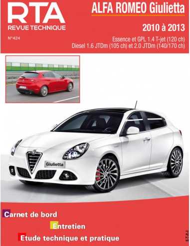 REVUE TECHNIQUE ALFA ROMEO GIULIETTA II PHASE 1 (2010 à 2013) - RTA 424 | 9791028307745 |