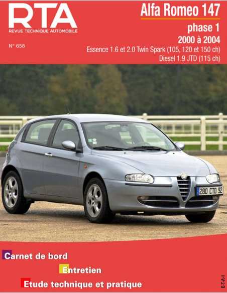 REVUE TECHNIQUE ALFA ROMEO 147 phase 1 (2000 à 2004) - RTA 658 | 9782726865811 |