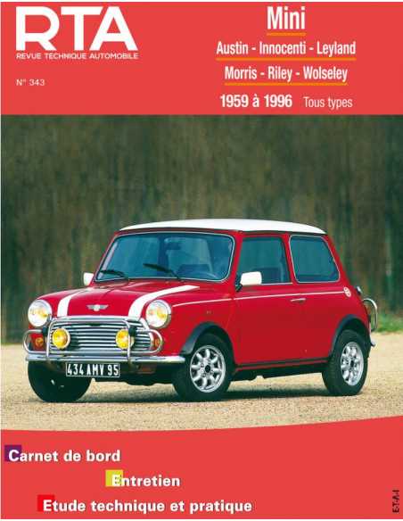 REVUE TECHNIQUE AUSTIN MINI tous types (1959 à 1996) - RTA 343 | 9782726834350 |