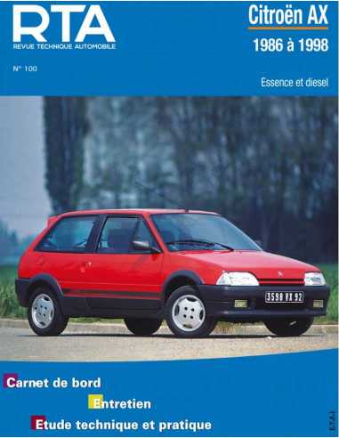 REVUE TECHNIQUE CITROEN AX (1986 à 1998) - RTA 100 | 9782726810019 |