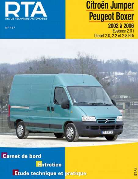 REVUE TECHNIQUE CITROEN JUMPER et PEUGEOT BOXER 2 (2002 à 2006) - RTA 417 | 3176420205039 |