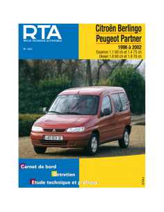 REVUE TECHNIQUE CITROEN BERLINGO et PEUGEOT PARTNER (1996 à 2002) - TU et XUD - RTA 602 | 9782726860212 |