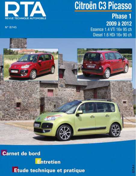 REVUE TECHNIQUE CITROEN C3 PICASSO phase 1 (2009 à 2012) - RTA B745 | 9782726874554 |