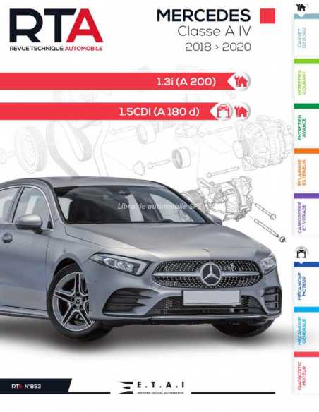 REVUE TECHNIQUE MERCEDES CLASSE A 4 (2018-2020) - RTA 853 | 9791028308360 |