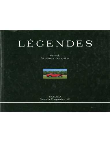 Légendes - vente de 26 voitures d'exception MONACO Septembre 1990 de paola gribaudo | Légendes |