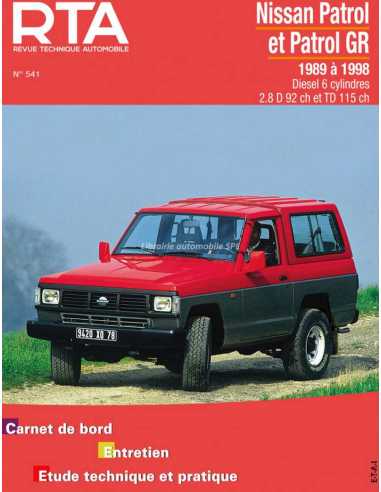 REVUE TECHNIQUE NISSAN PATROL GR (1989 à 1998) - RTA 541 | 9782726854129 |