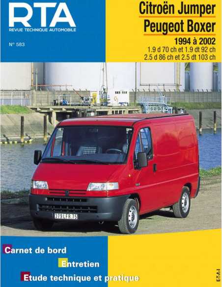 REVUE TECHNIQUE CITROEN JUMPER (1994 à 2002) - RTA 583 | 9782726858318 |