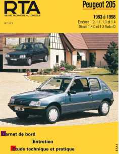 REVUE TECHNIQUE PEUGEOT 205 (1983 à 1998) - RTA 112 | 9782726811214 |