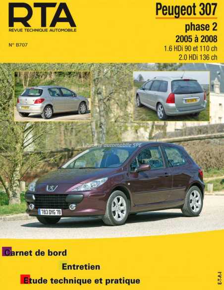 REVUE TECHNIQUE PEUGEOT 307 PHASE 2 Diesel (2005 à 2008) - RTA B707 | 9782726870754 |