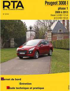 REVUE TECHNIQUE PEUGEOT 3008 1 PHASE 1 (2009 à 2013) - RTA B752 | 9782726875254 |