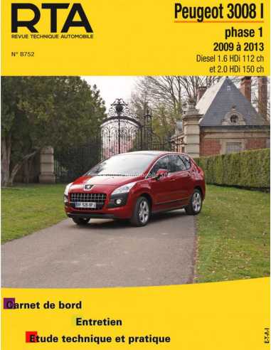 REVUE TECHNIQUE PEUGEOT 3008 1 PHASE 1 (2009 à 2013) - RTA B752 | 9782726875254 |