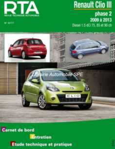 REVUE TECHNIQUE RENAULT CLIO 3 phase 2 Diesel (2009 à 2013) - RTA B777 | 9782726877753 |