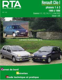 REVUE TECHNIQUE RENAULT CLIO 1 phases 1 à 3 (1990 à 1998) - RTA 115 | 9782726811511 |