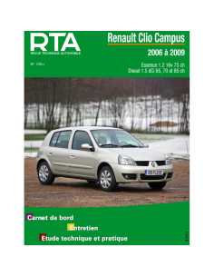 REVUE TECHNIQUE RENAULT CLIO CAMPUS 2 PHASE 1 (2006 à 2009) - RTA B726 | 9782726872659 |