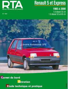 REVUE TECHNIQUE RENAULT 5 et EXPRESS Diesel (1985 à 2000) - RTA 480 | 9782726848043 |