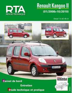 REVUE TECHNIQUE RENAULT KANGOO 2 PHASE 1 Diesel (2008 à 2013) - RTA B765 | 9782726876558 |