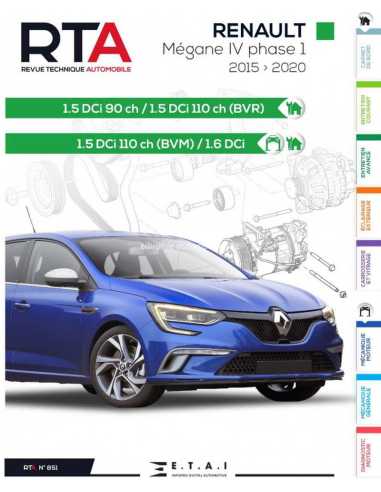 REVUE TECHNIQUE RENAULT MEGANE 4 PHASE 1 (2015 à 2020) - RTA 851 | 9791028308346 |