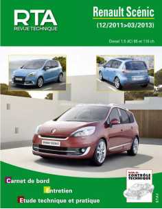 REVUE TECHNIQUE RENAULT SCENIC / GRAND SCENIC 3 PHASE 2 (2011 à 2013) - RTA B788 | 9782726878859 |