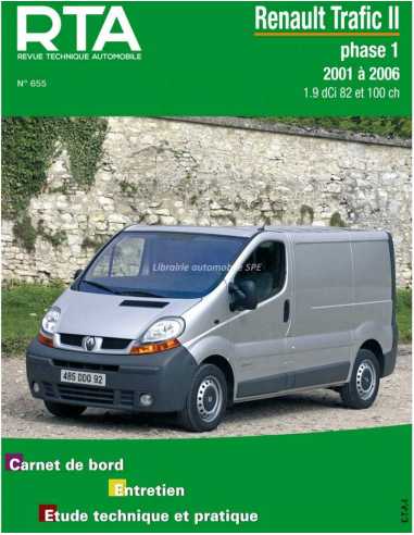 REVUE TECHNIQUE RENAULT TRAFIC 2 phase 1 (2001 à 2006) - RTA 655 | 9782726865514 |