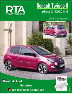 REVUE TECHNIQUE RENAULT TWINGO 2 PHASE 2 Diesel (2011 à 2014) - RTA B785 | 9782726878552 |