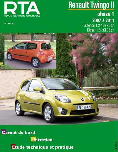 REVUE TECHNIQUE RENAULT TWINGO 2 phase 1 (2007 à 2011) - RTA B733 | 9782726873359 |
