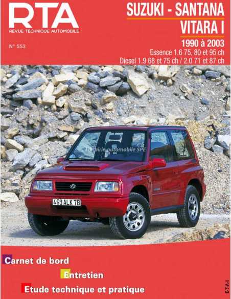 REVUE TECHNIQUE SUZUKI SANTANA VITARA 1 (1990 à 2003) - RTA 553 | 9782726855324 |