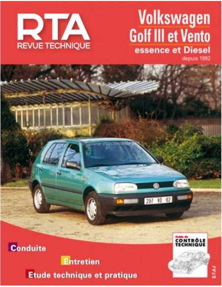 REVUE TECHNIQUE VOLKSWAGEN VENTO GOLF 3 (1992 à 1999) - RTA 720 | 9782726872024 |