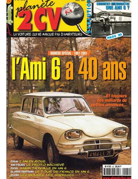 PLANETE 2 CV MAGAZINE N° 22 - 2001 | planete 2cv 22 |