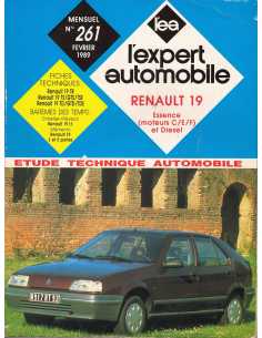 Etude Technique Automobile RENAULT 19 ESSENCE et DIESEL - 1989 | LEA261 |