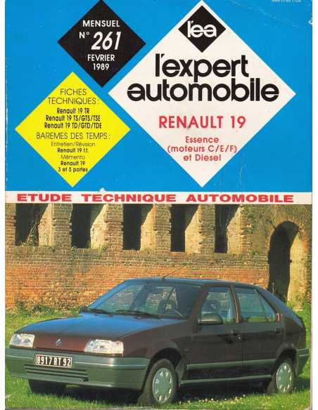 Etude Technique Automobile RENAULT 19 ESSENCE et DIESEL - 1989 | LEA261 |