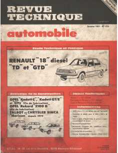 REVUE TECHNIQUE AUTOMOBILE RENAULT 18 DIESEL - RTA 415...