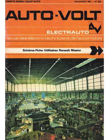 SCHEMA-FICHE AUTO-VOLT UTILITIRE RENAULT MASTER N° 552 11/1976 | Schéma Fiche 552 |