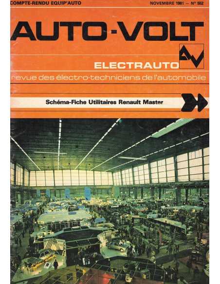 SCHEMA-FICHE AUTO-VOLT UTILITIRE RENAULT MASTER N° 552 11/1976 | Schéma Fiche 552 |